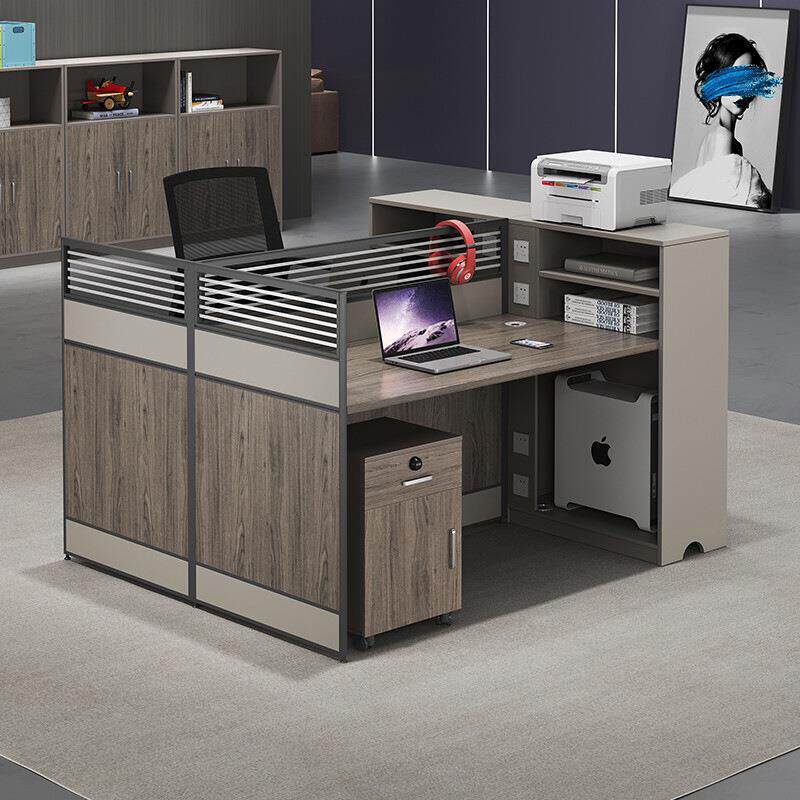 职员办公桌员工位简约电脑办公桌椅组合财务隔断式挡板屏风办公桌