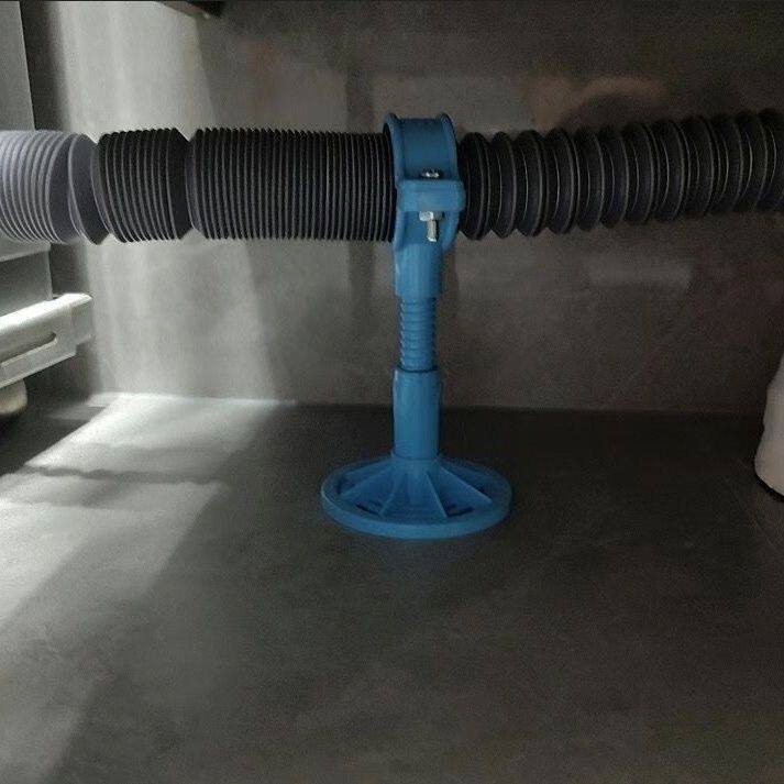 下水管支撑架坡度调节器升降管卡1107550蓝白色PVC水管固定件