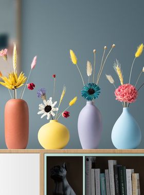 酒柜饰品摆件工艺品客厅电视柜鞋柜家居装饰品创意简约陶瓷小花瓶