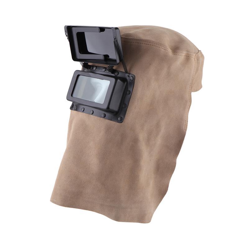 电焊保护面罩纯牛皮焊工面罩自动变光头戴式全脸烧焊氩弧焊焊接专