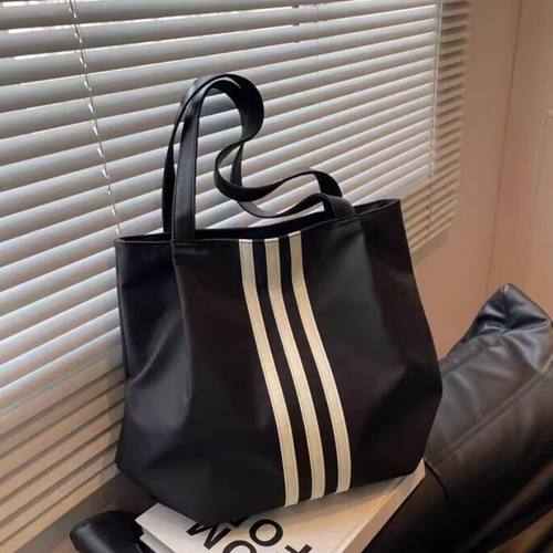 慵懒风大容量帆布包女2025新款韩国时尚手提袋学生上课通勤托特包