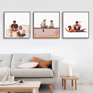 情侣爱情挂画浪漫恋人夫妻恩爱温馨卧室床头装饰画相亲室墙壁画