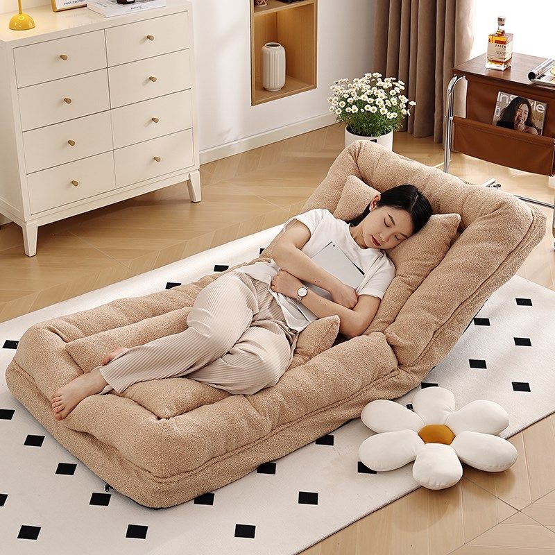 可睡懒人沙发巨型榻榻米单人双人地垫式阳台躺椅多功能折叠沙发床