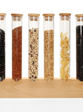 玻璃试管密封茶叶展示架咖啡熟豆生F豆样品架咖啡厅吧台装饰架摆