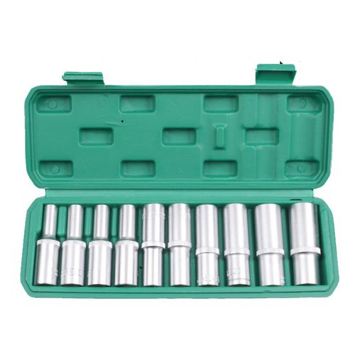 E型套筒米字6花型1/2加长套头3/8花型1/4六角梅花键套装专用工具