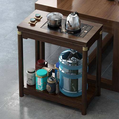 茶桌边柜新中式家用小茶台沙发旁置物架客厅茶边几实木迷你小茶几
