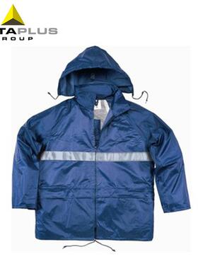 代尔塔407004反光雨衣PVC内涂层涤纶分体雨衣户外防水雨衣