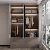 新款 简约现代家用小户型卧室平开门衣柜 配套立柜