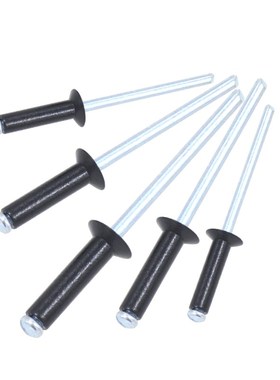 烤漆铝制开口型沉头抽芯铆钉黑色平头拉铆钉拉卯钉柳钉MR3.2M4M4.