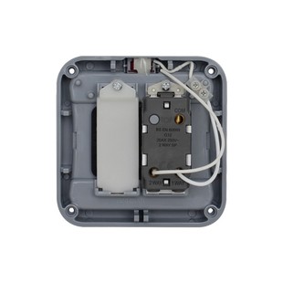 户外防水开关室外花园户内浴室工地单开双控带指示灯明装防雨IP66