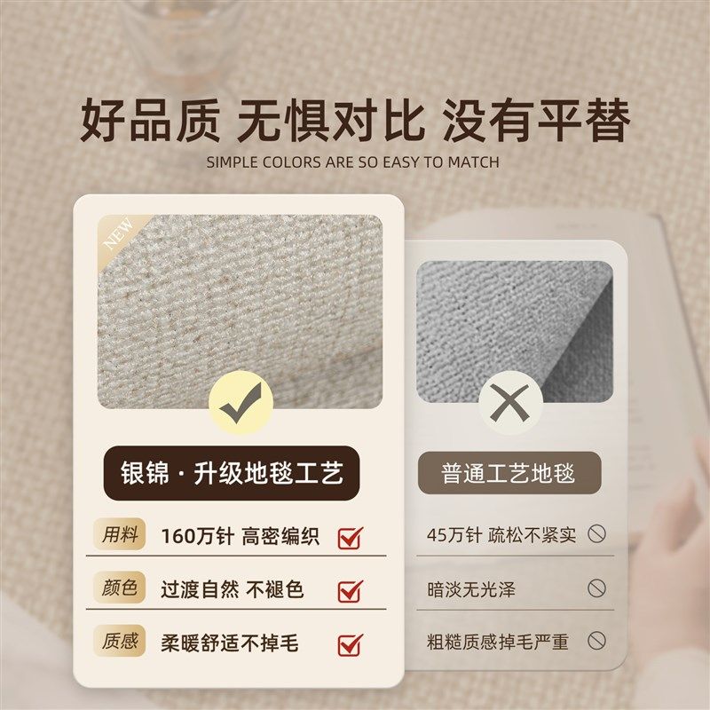 阳台地垫2025新款轻奢高级免洗可擦地毯卧室家用全铺大面积床边毯