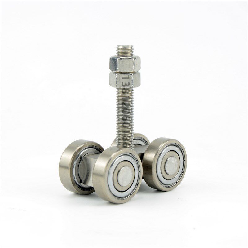 304不锈钢滑轮吊轮吊轨推拉门移门轨道重型移动门折叠门万向滑轨