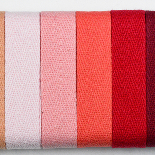 2cm彩色人字带布带绳子绑带全棉人字纹织带辅料包边带布料滚边带