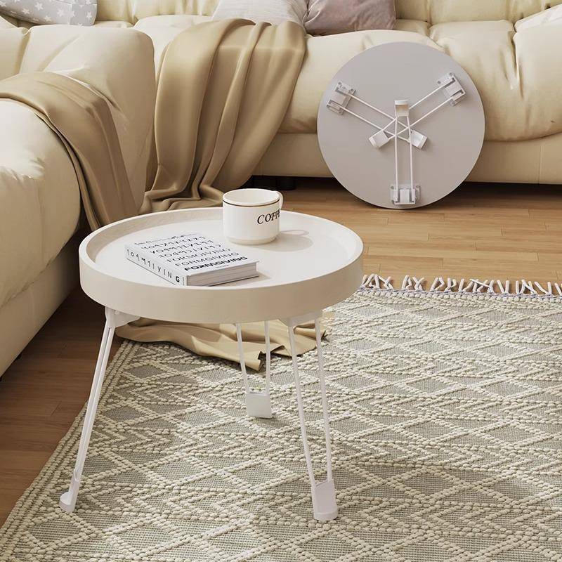 简约现代创意折叠小茶几圆桌沙发迷你边几可移动小户型飘窗小桌子