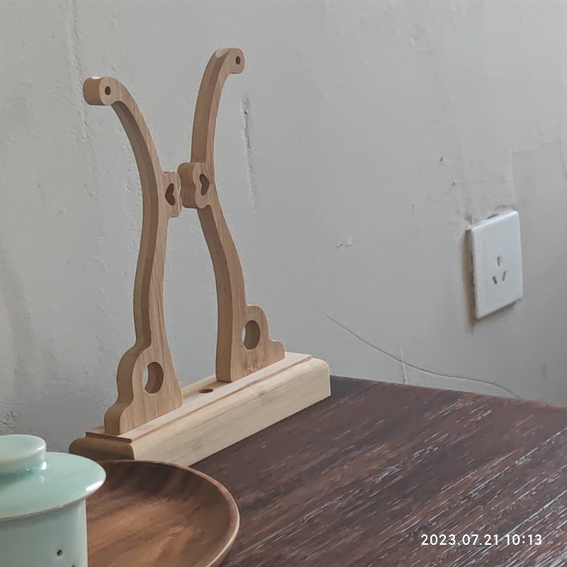 大号楠竹扇架团扇架楠竹s制古风圆形扇托扇子展示支架中国风扇座