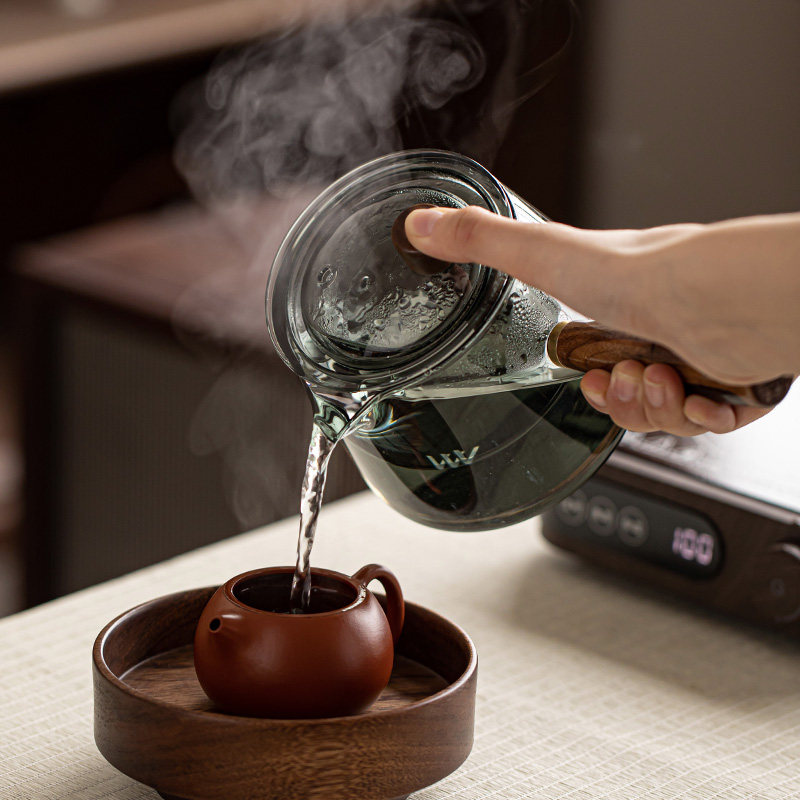 玻璃侧把煮茶壶耐高温带过滤泡茶壶家用单壶黑晶炉功夫茶具套组,餐饮具,煮茶炉,淘宝优惠券,粉丝福利购,淘宝优惠卷