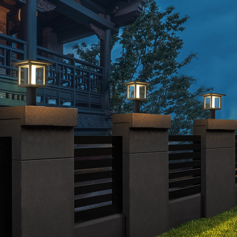 柱头灯太阳能户外庭院围墙灯防水室外别墅大门柱灯花园景观柱子灯,家装灯饰光源,柱头灯,淘宝优惠券,粉丝福利购,淘宝优惠卷