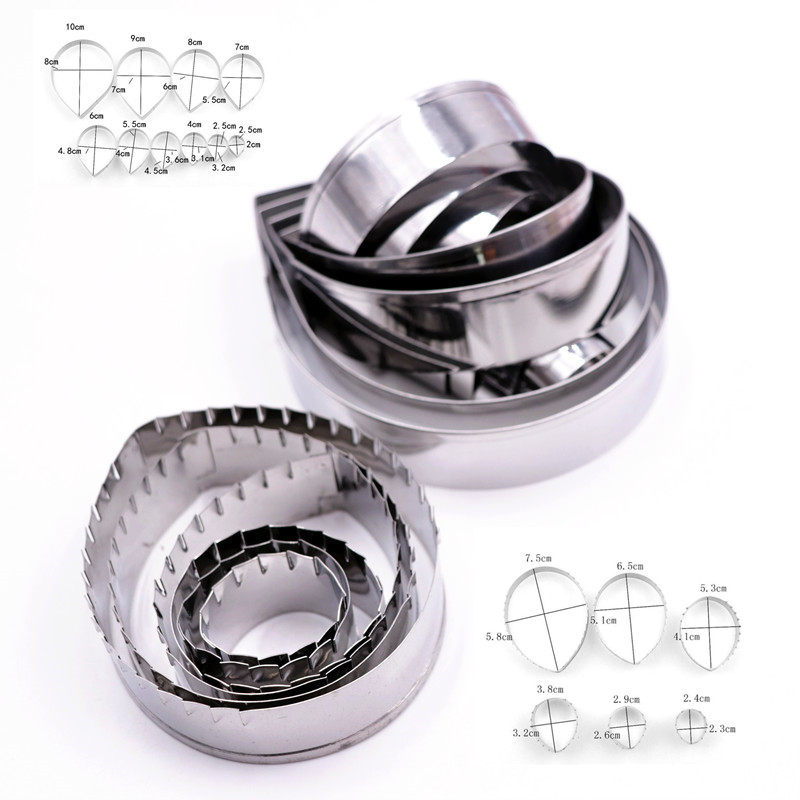 超轻粘土糖花切模 玫瑰花花瓣叶子花萼 I软陶树脂粘土翻糖花卉模