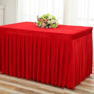 定制活动办公会议桌布台布金丝绒绒布布套长方形商务桌裙桌套桌罩