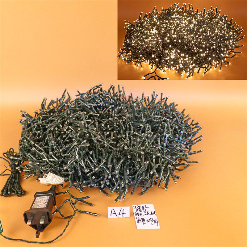 外销圣诞树灯串鞭l炮灯圣诞节装饰品铜线灯节日场景布置道具氛围