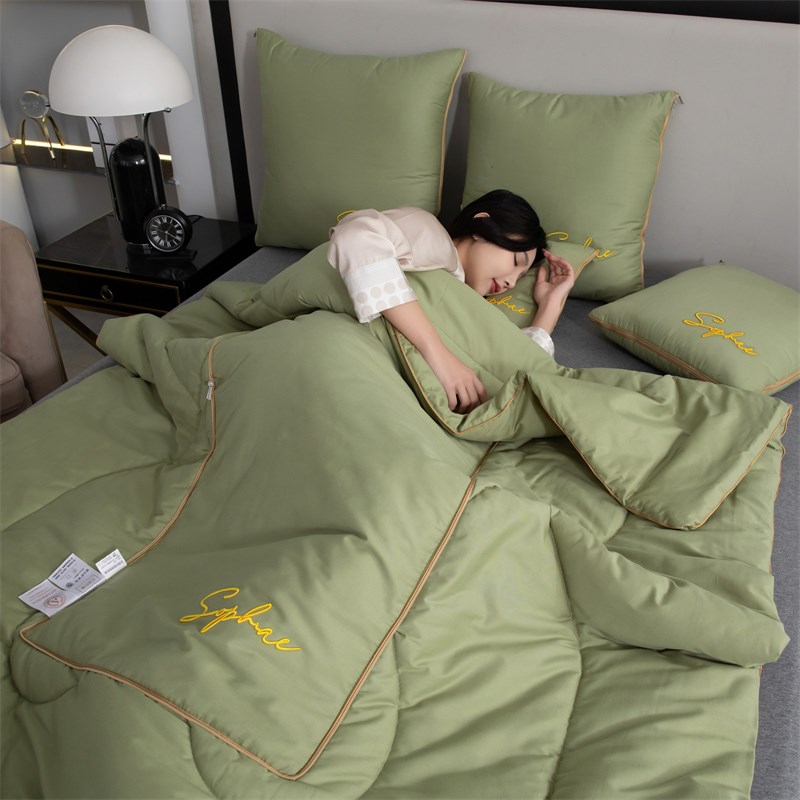 全棉 抱枕被子两用高档车载毯子二合一午睡折叠空调枕头被办公室