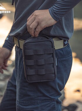 柯曼BK-15户外黑色涤纶防水多功能露营装备便携战术小物件收纳包
