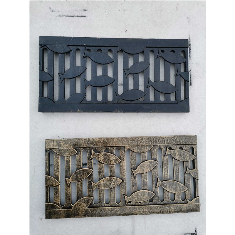铸铁沟井盖板格栅下雨水道铁篦子B铸铁排水渠地沟盖板铸铁别墅花