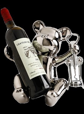 暴力熊红酒架醒酒器葡萄酒杯架收纳玄关客厅酒柜创意摆件乔迁礼物