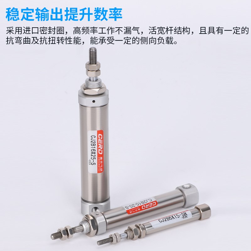 单作用不锈钢CDJ2B6/CJ2B6X5/10/15/20-R/SR小型迷你PB笔形气缸