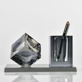 高档水晶笔筒组合艺术家居办公装 饰摆件商务礼品笔筒摆件定制刻字