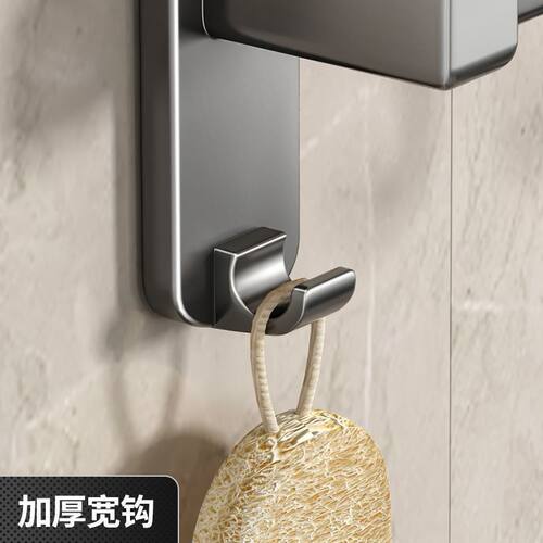 厨房挂钩免打孔挂杆壁挂排钩厨房多用途置物架锅铲勺子刀架锅盖架