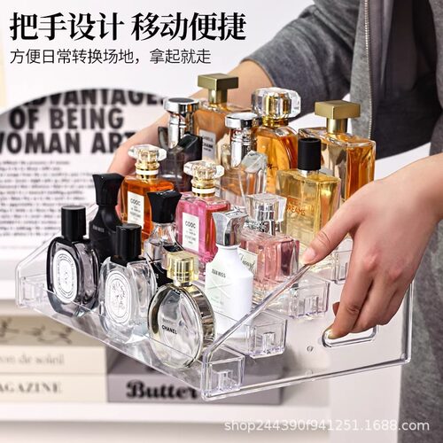 亚克力眼影盘收纳架 透明多层化妆品置物架 桌面彩妆腮红修容整理
