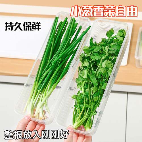 香菜小葱收纳盒冰箱芫荽整根保鲜加厚款面条鸡蛋备菜保鲜密封塑料