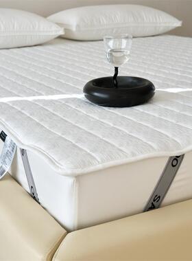 白色提花夹棉绗缝薄床垫水洗磨毛四季薄垫子家用1.8m床垫保护垫