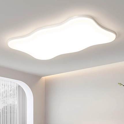 吸顶灯长方形波浪简约客厅灯全光谱LED护眼主灯三室两厅套餐组合