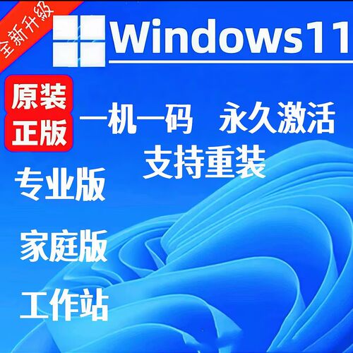 正版Win10Home家庭版/Win11Pro专业版激活码密钥序列号(全球通用)