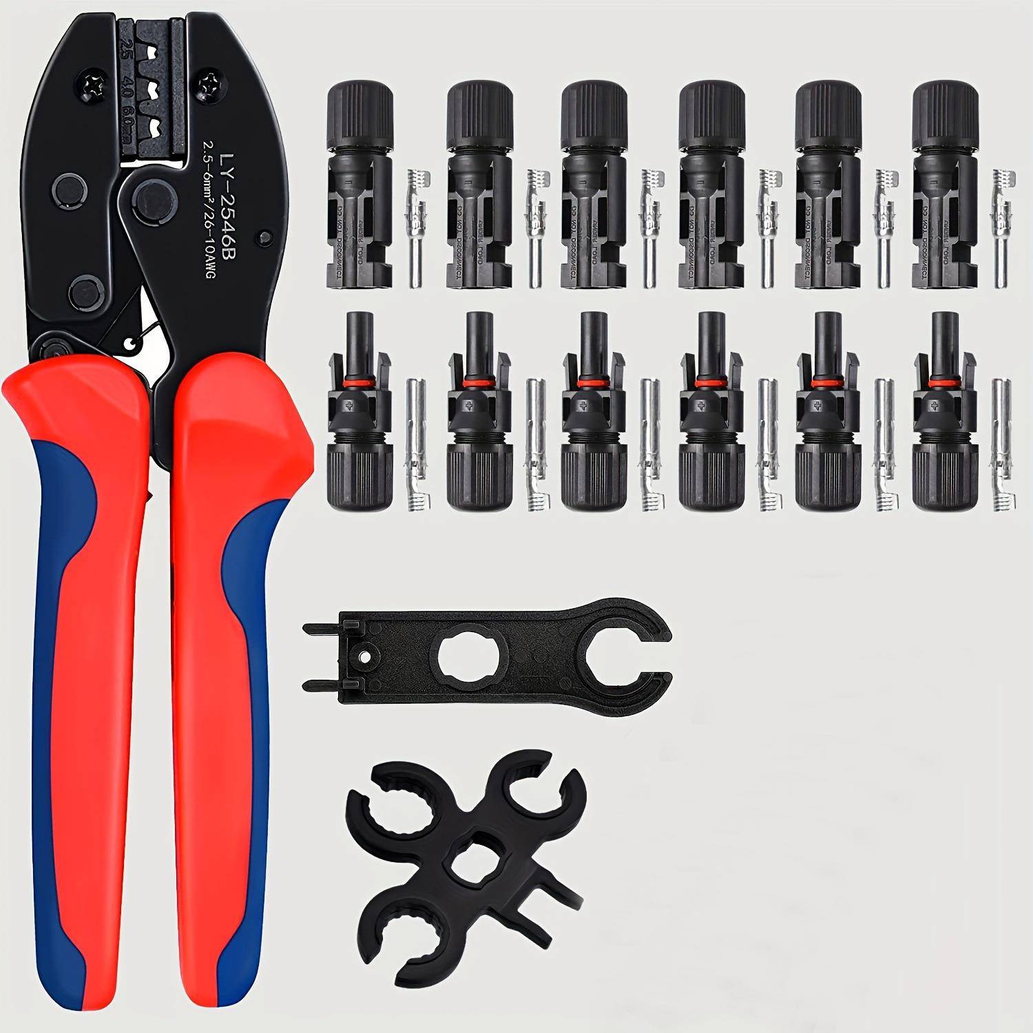 LY-2546B光伏端子压线钳MC4专用太阳能连接器压接钳子2.5/4/6mm²