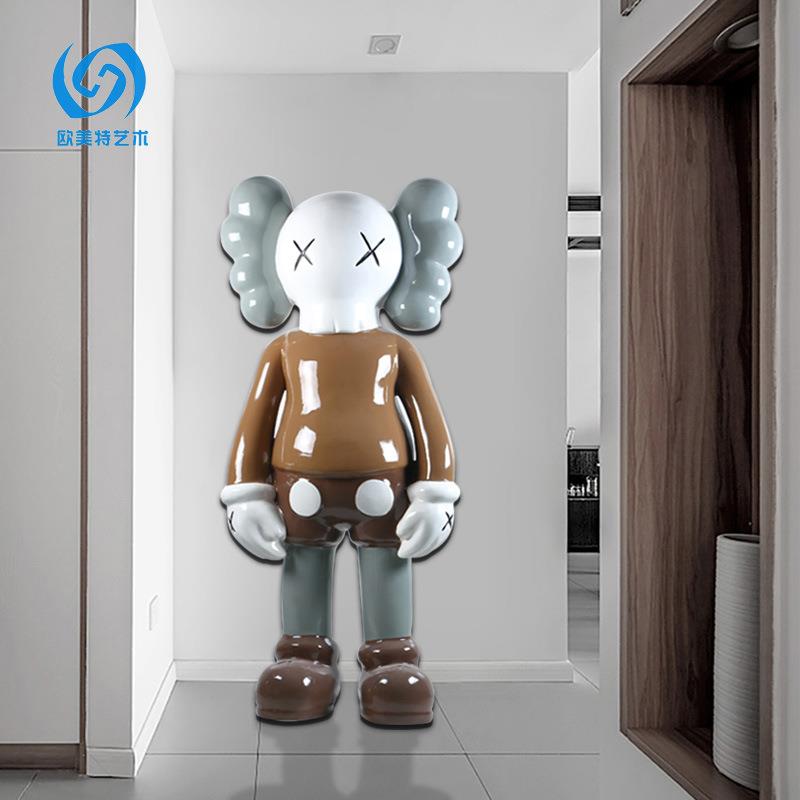 网红玻璃钢卡瓦斯雕塑家居客厅样板房玄关酒店办公室软装落地摆件