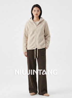 【NJT】2025年秋冬季休闲摇粒绒连帽高级简约时尚外套NRY512046