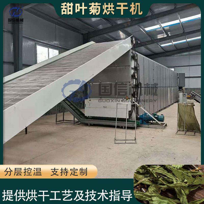 甜叶菊烘干机全自动甜叶菊叶子废渣干燥设备网带甜菊叶烘干设备