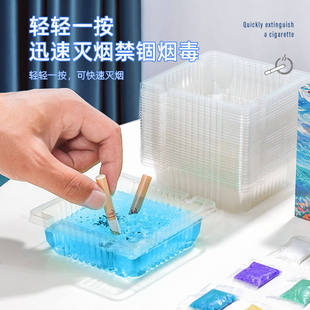 一次性烟灰缸灭烟沙家用防飞灰办公室时尚懒人除烟味烟缸卧室网吧