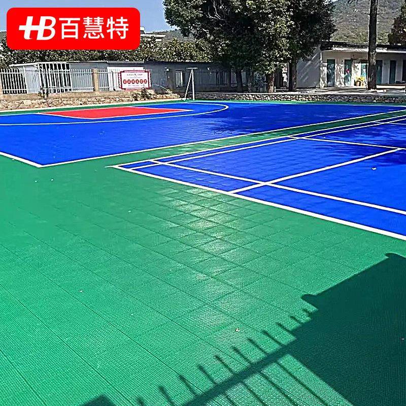 篮球场幼儿园悬浮地板加厚防滑塑料拼接运动室外厂家防震