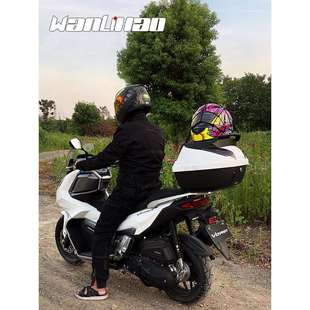 万里豪E63摩托车尾箱150机车后备储物工具箱踏板大号通用 42升