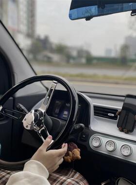 小红书五菱宏光mini黑武士改装方向盘五菱宏光MINI EV 马卡龙白色