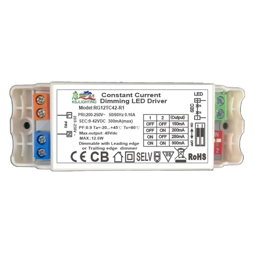 保5年220V 双极高P无频闪 3-72W天花灯筒灯轨道灯 拨码可控硅调光