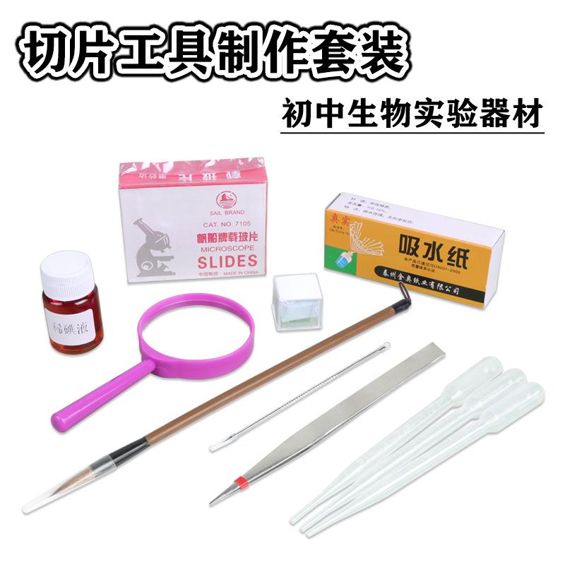 初中生物切片制作实验套装观察洋葱表皮切片临时装片染色制作工具