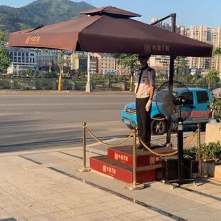 保安岗亭遮阳伞保安亭站台伞物业站岗台保安伞户外遮阳伞罗马伞