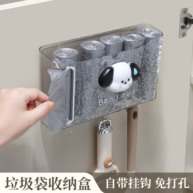 垃圾袋收纳神器厨房放垃圾袋收纳盒壁挂抽L取式置物架塑料袋收集