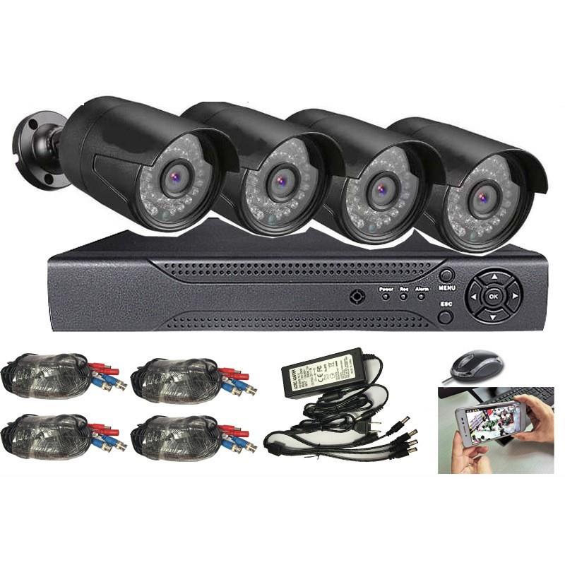 DVR Kit 4ch dvr监控套装4路主机套装同轴AHD KIT camera 500G硬