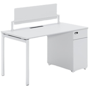 单人职员办公桌椅组合白色简约现代二人3员工卡座工位4办公桌子办